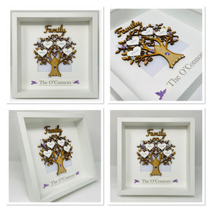 Family Tree Frame Lilac Gem Birds
