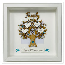 Load image into Gallery viewer, Family Tree Frame Turquoise Gem Birds
