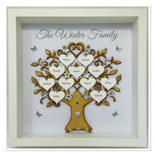 Load image into Gallery viewer, Family Tree Frame - Grey &amp; Silver Glitter - Large Contemporary
