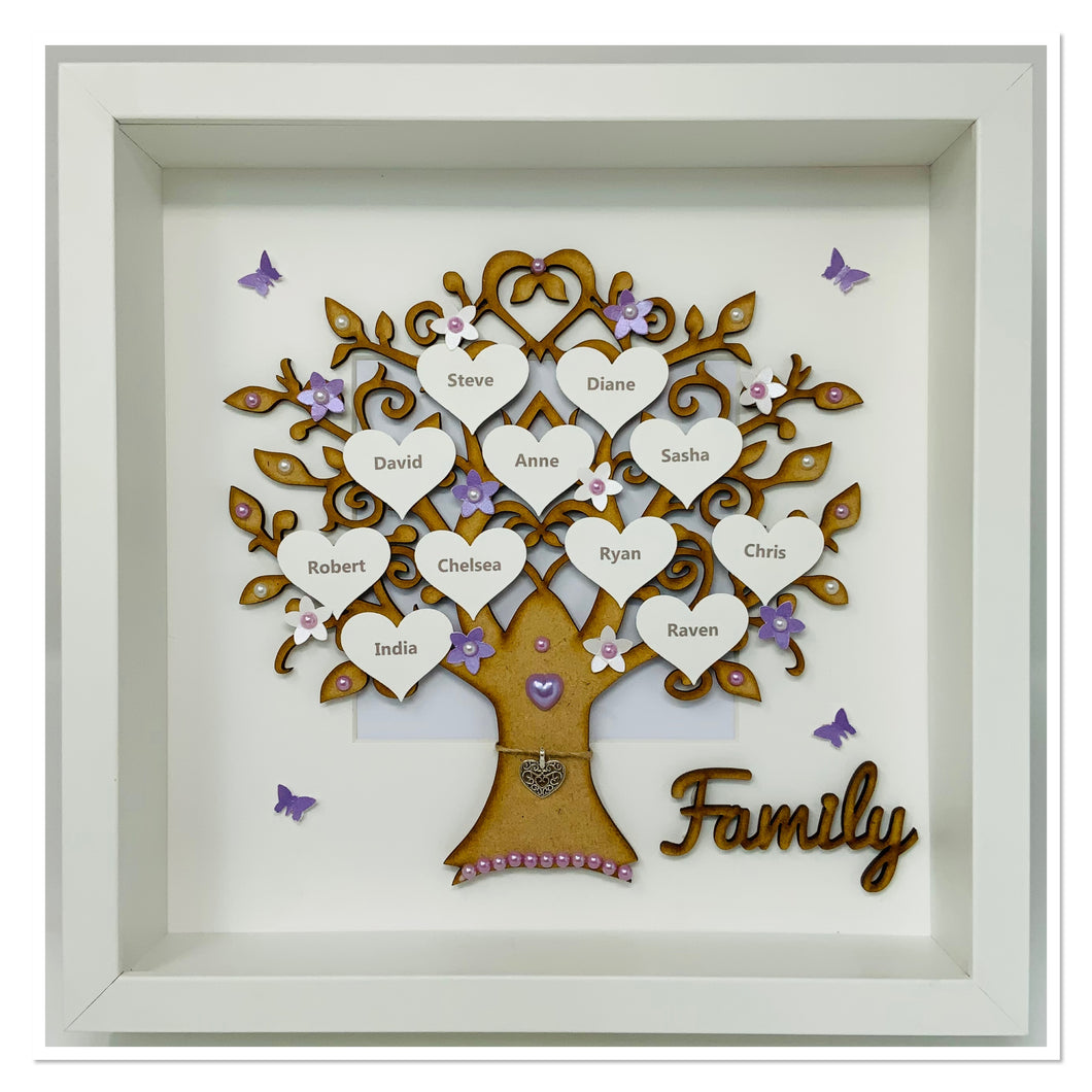 Large Family Tree Frame - Lilac Classic