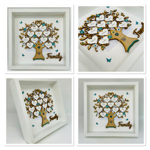 Large Family Tree Frame - Teal Classic