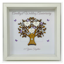 Load image into Gallery viewer, 33rd Amethyst 33 Years Wedding Anniversary Frame - Message
