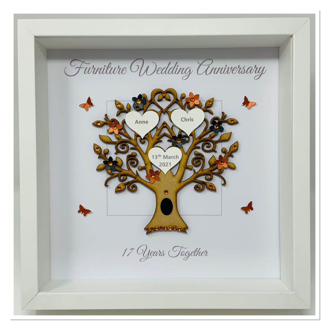 17th Furniture 17 Years Wedding Anniversary Frame - Message
