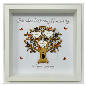 29th Furniture 29 Years Wedding Anniversary Frame - Message