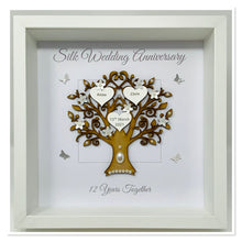 Load image into Gallery viewer, 12th Silk 12 Years Wedding Anniversary Frame - Message
