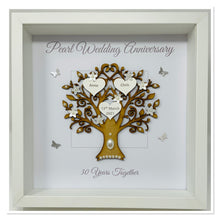 Load image into Gallery viewer, 30th Pearl 30 Years Wedding Anniversary Frame - Message
