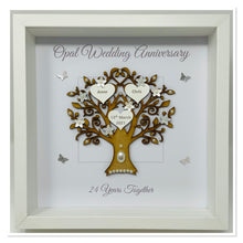 Load image into Gallery viewer, 24th Opal 24 Years Wedding Anniversary Frame - Message
