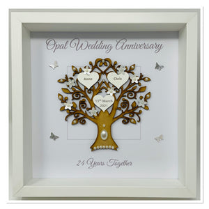 24th Opal 24 Years Wedding Anniversary Frame - Message