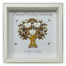 Load image into Gallery viewer, 60th Diamond 60 Years Wedding Anniversary Frame - Message
