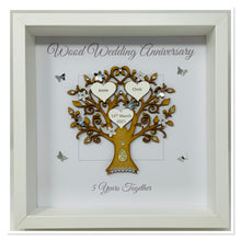 Load image into Gallery viewer, 5th Wood 5 Years Wedding Anniversary Frame - Message
