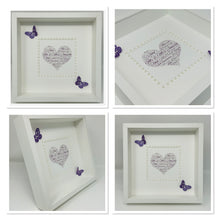 Load image into Gallery viewer, Wedding Heart Word Art Frame - Purple
