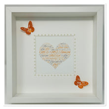 Load image into Gallery viewer, Wedding Heart Word Art Frame - Orange
