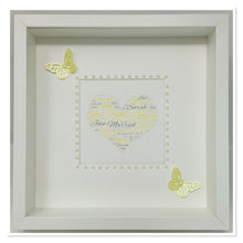 Load image into Gallery viewer, Wedding Heart Word Art Frame - Yellow
