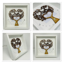 Load image into Gallery viewer, 25th Silver 25 Years Wedding Anniversary Frame - Heart Tree
