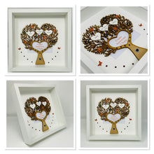 Load image into Gallery viewer, 7th Copper 7 Years Wedding Anniversary Family Tree Frame - Heart
