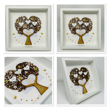 Load image into Gallery viewer, 50th Golden 50 Years Wedding Anniversary Frame - Heart Tree

