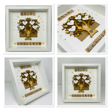 Load image into Gallery viewer, Grandchildren Scrabble Family Tree Frame - Yellow

