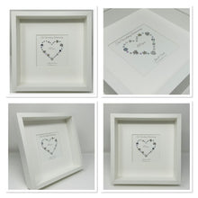 Load image into Gallery viewer, 10th Tin 10 Years Wedding Anniversary Frame - Gem Heart

