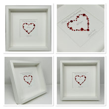 Load image into Gallery viewer, 40th Ruby 40 Years Wedding Anniversary Frame - Gem Heart
