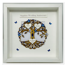 Load image into Gallery viewer, 45th Sapphire 45 Years Wedding Anniversary Frame - Tree Of Life
