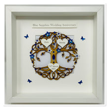 Load image into Gallery viewer, 65th Blue Sapphire Wedding Anniversary Frame - Tree Of Life
