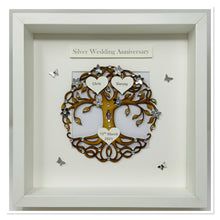 Load image into Gallery viewer, 25th Silver 25 Years Wedding Anniversary Frame - Tree Of Life

