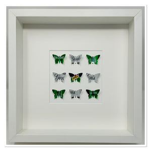 Gordons Gin & Tonic Upcycled Butterfly Square Frame
