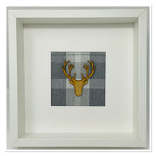 Load image into Gallery viewer, Stag Head Frame - Grey Tartan (1)
