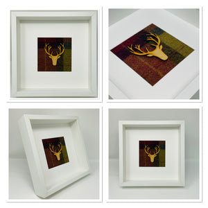 Stag Head Frame - Red & Mustard (6)