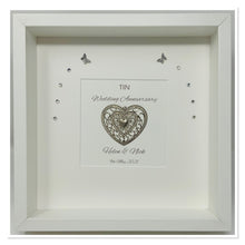Load image into Gallery viewer, 10th Tin 10 Years Wedding Anniversary Picture Frame - Traditional
