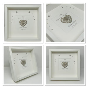 10th Tin 10 Years Wedding Anniversary Picture Frame - Traditional