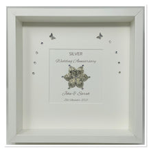 Load image into Gallery viewer, 25th Silver 25 Years Wedding Anniversary Frame - Traditional
