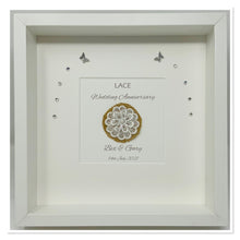 Load image into Gallery viewer, 39th Lace 39 Years Wedding Anniversary Frame - Traditional
