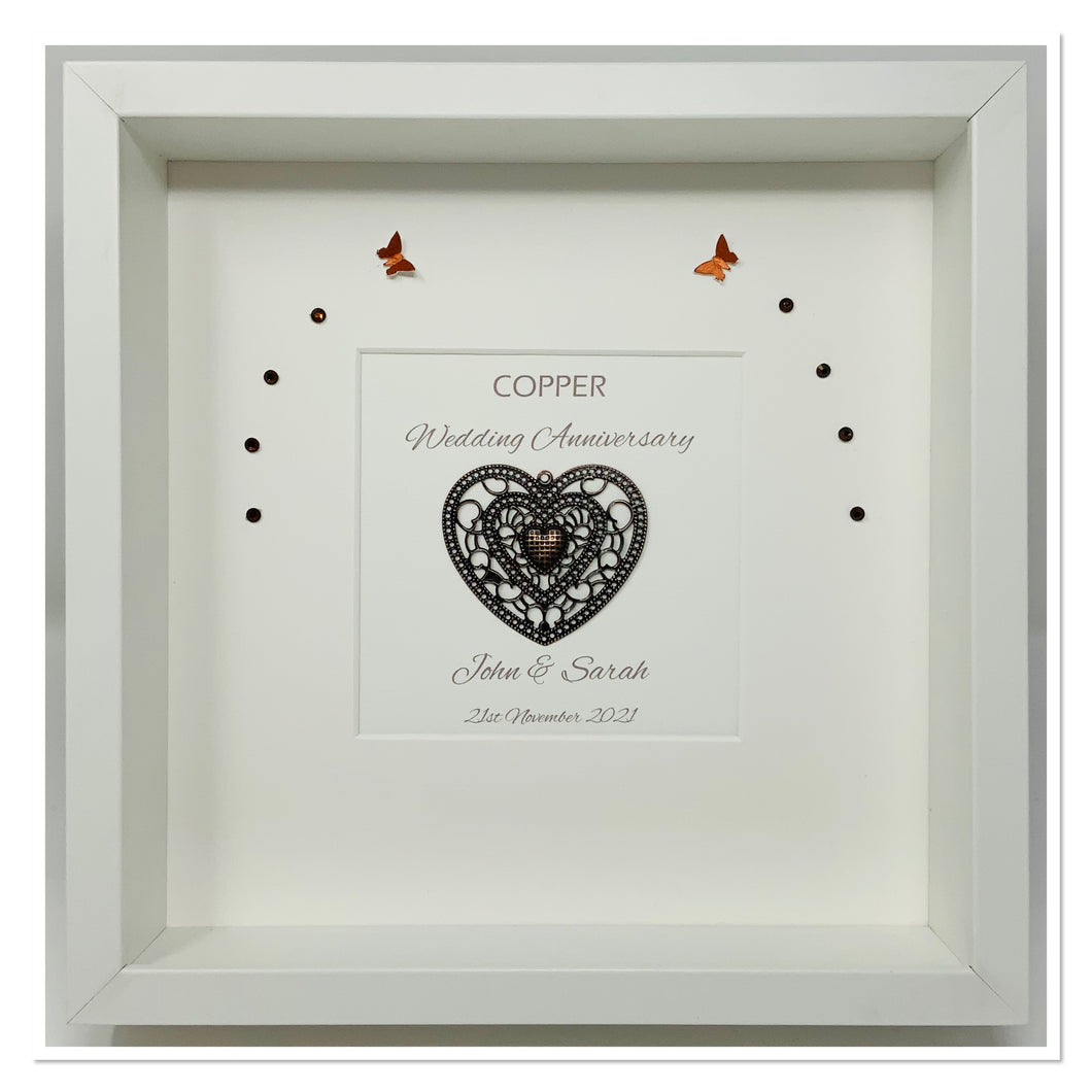 22nd Copper 22 Years Wedding Anniversary Frame - Traditional