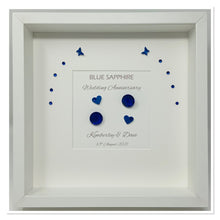 Load image into Gallery viewer, 65th Blue Sapphire 65 Years Wedding Anniversary Frame - Traditional
