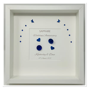 45th Sapphire 45 Years Wedding Anniversary Frame - Traditional