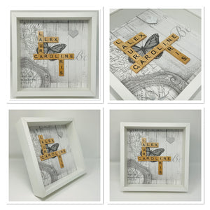 Scrabble Tile Frame - Map