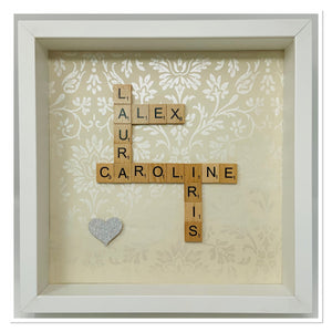 Scrabble Tile Frame - Ivory Shimmer