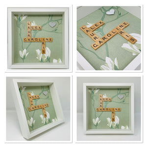Scrabble Tile Frame  - Green Magnolia