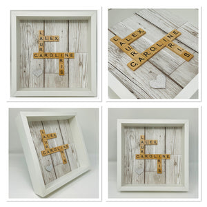 Scrabble Tile Frame - Wood Effect