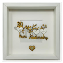 Load image into Gallery viewer, 30th Pearl 30 Years Wedding Anniversary Frame  - Branch
