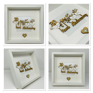 30th Pearl 30 Years Wedding Anniversary Frame  - Branch