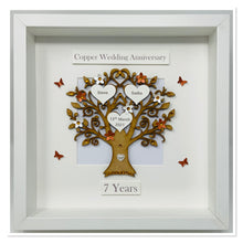 Load image into Gallery viewer, 7th Copper &amp; White 7 Years Wedding Anniversary Frame - Classic
