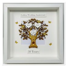 Load image into Gallery viewer, 50th Golden 50 Years Wedding Anniversary Frame - Classic
