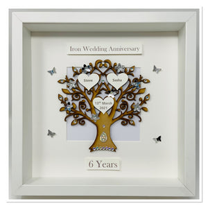6th Iron 6 Years Wedding Anniversary Frame - Classic