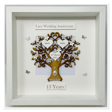 Load image into Gallery viewer, 13th Lace 13 Years Wedding Anniversary Frame - Classic
