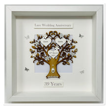 Load image into Gallery viewer, 39th Lace 39 Years Wedding Anniversary Frame - Classic
