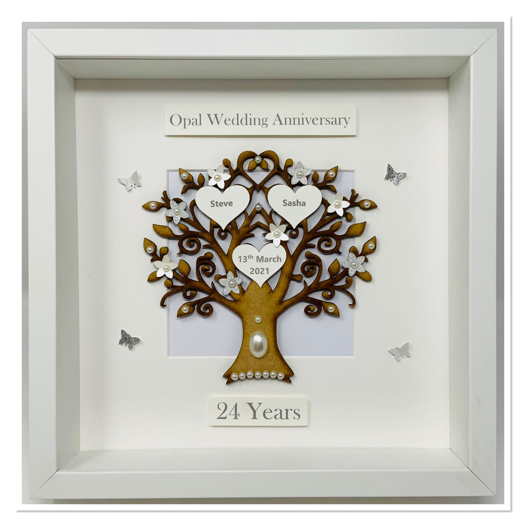 24th Opal 24 Years Wedding Anniversary Frame - Classic
