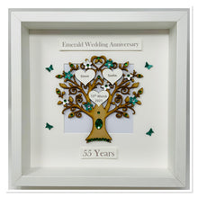 Load image into Gallery viewer, 55th Emerald 55 Years Wedding Anniversary Frame - Classic
