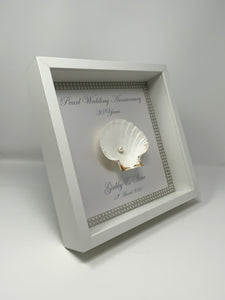 Oyster Shell 30th Pearl 30 Years Wedding Anniversary Frame